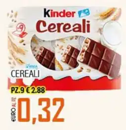 Big Food Kinder Cereali offerta
