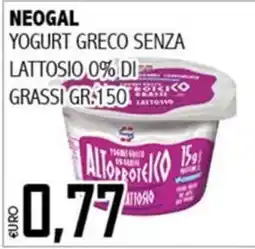 Big Food Neogal yogurt greco senza lattosio offerta