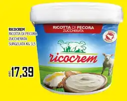 Big Food Ricocrem ricotta di pecora zuccherata offerta