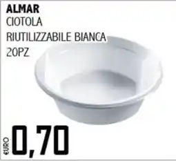 Big Food Almar ciotola riutilizzabile bianca offerta