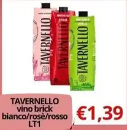 Supermercati Pasquale Prisco Tavernello vino brick offerta