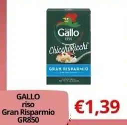 Supermercati Pasquale Prisco Gallo riso Gran Risparmio offerta