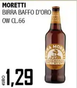 Big Food Moretti birra baffo d'oro offerta