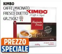 Big Food Kimbo Caffè Macinato Fresco Duetto offerta