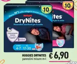 Determarket Huggies DryNites pannolini offerta