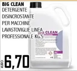 Big Food Big Clean detergente disincrostante per macchine lavastoviglie linea professionale offerta