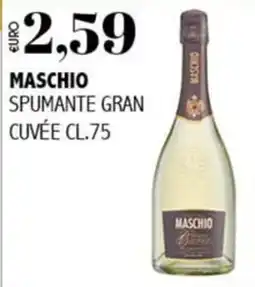 Big Food Maschio spumante gran cuvée offerta