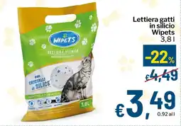 Qui Discount Lettiera gatti in silicio Wipets offerta