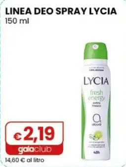 Gala Supermercati Linea deo spray Lycia offerta