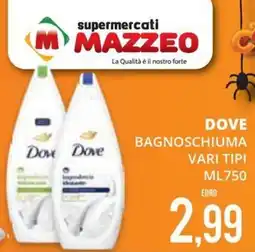 Mazzeo Supermercati Dove bagnoschiuma offerta