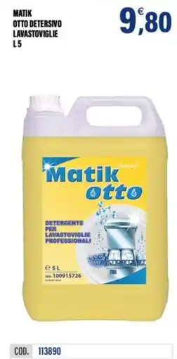 Adhoc Matik otto detergente per lavastoviglie professionali offerta