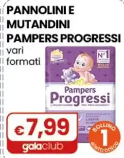 Gala Supermercati Pannolini e mutandini Pampers Progressi offerta