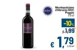 Qui Discount Montepulciano d'Abruzzo Poggio offerta