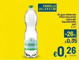 Qui Discount Acqua minerale effervescente naturale Gaudianello offerta