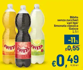 Bibite senza zuccheri Guizza