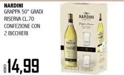 Big Food Nardini grappa 50° gradi riserva offerta