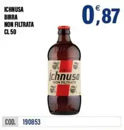Adhoc Ichnusa birra non filtrata offerta