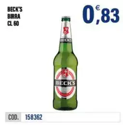 Adhoc Beck's birra offerta