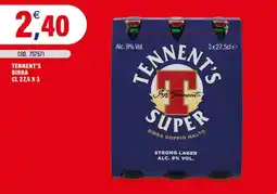 Adhoc Tennent's birra offerta