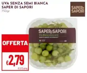 Uva senza semi bianca Saper di Sapori