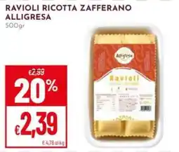 Pan Ravioli ricotta zafferano Alligresa offerta