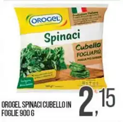 Cash pro Orogel spinaci cubello in foglie offerta
