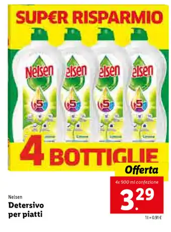 Nelsen Detersivo per piatti 4x900ml