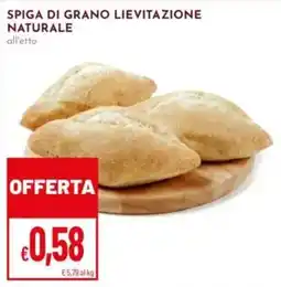 Pan Spiga di grano lievitazione naturale offerta