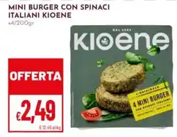 Pan Mini burger con spinaci italiani Kioene offerta
