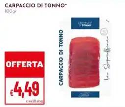 Pan Carpaccio di tonno le Sopruffine offerta