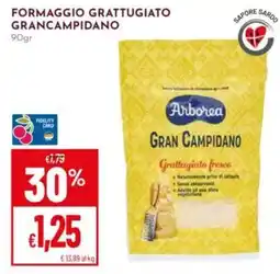 Pan Formaggio grattugiato gran campidano Arborea offerta