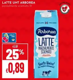 Pan Latte UHT Arborea parzialmente scremato offerta