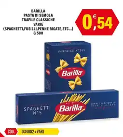 Adhoc Barilla Pasta di semola trafile classiche varie offerta