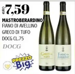 Big Food Mastroberardino Fiano di Avellino Greco di Tufo offerta