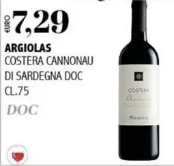Big Food Argiolas Costera Cannonau offerta