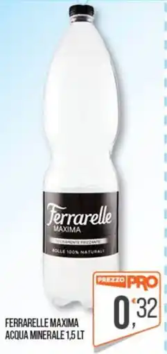 Cash pro Ferrarelle Maxima acqua minerale offerta