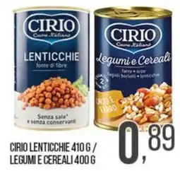 Cash pro Cirio lenticchie offerta