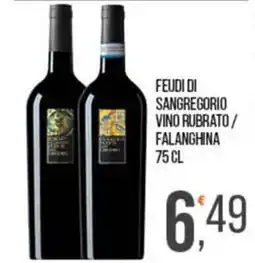 Cash pro Feudi di Sangregorio Vino Rubrato / Falanghina offerta