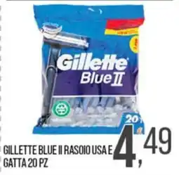 Cash pro Gillette Blue II Rasoio Usa E Gatta offerta