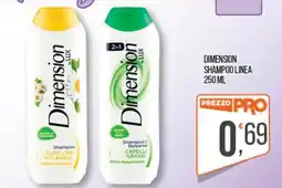 Cash pro Dimension shampoo linea offerta