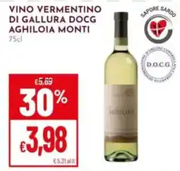 Pan Vino Vermentino di Gallura DOCG Aghiloia Monti offerta