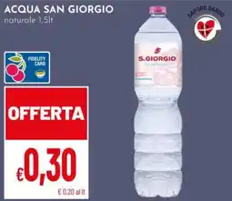 Pan Acqua San Giorgio naturale offerta