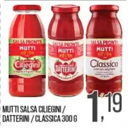 Cash pro Mutti salsa ciliegini / datterini / classica offerta