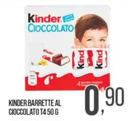 Cash pro Kinder barrette al cioccolato offerta
