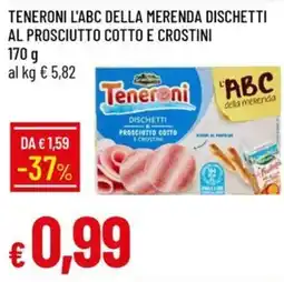 IperFamila Teneroni l'ABC della merenda dischetti al prosciutto cotto e crostini offerta