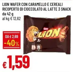 IperFamila Lion wafer con caramello e cereali offerta