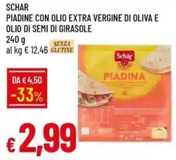 IperFamila Schar piadine con olio extra vergine di oliva e olio di semi di girasole offerta