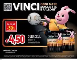 IperFamila Duracell Blister 4 Ministilo/Stilo offerta