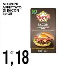 Vantaggio Cash&Carry Negroni affettato di bacon offerta