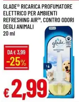 IperFamila Glade ricarica profumatore elettrico per ambienti refreshing air offerta